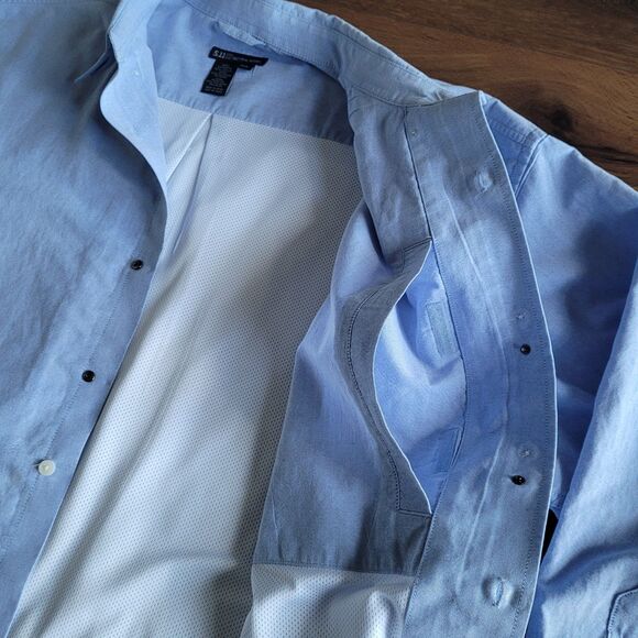 5.11 Tactical Shirt 2XL Blue RapiDraw Covert Conceal Carry Mesh Lined 72170 - Picture 8 of 15